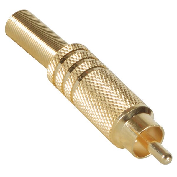 Main product image for Gold RCA Plug with Strain Relief 091-120